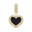 Siyah Mine Kalp Kolye Ucu Charm