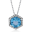 2,07 Karat Hexagon Pırlanta Blue Topaz Kolye
