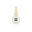 Beyaz Mineli Zümrüt Taşlı Kolye Ucu Charm