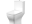 Fresssh Marya Comfort Height Rimless Toilet To Go Set c/w Seat